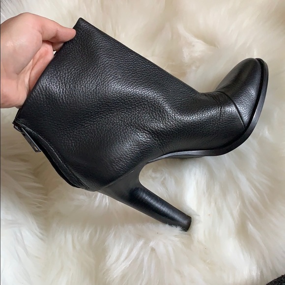 Black Leather Joie Booties - Picture 4 of 8